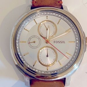 Two tone Fossil watch